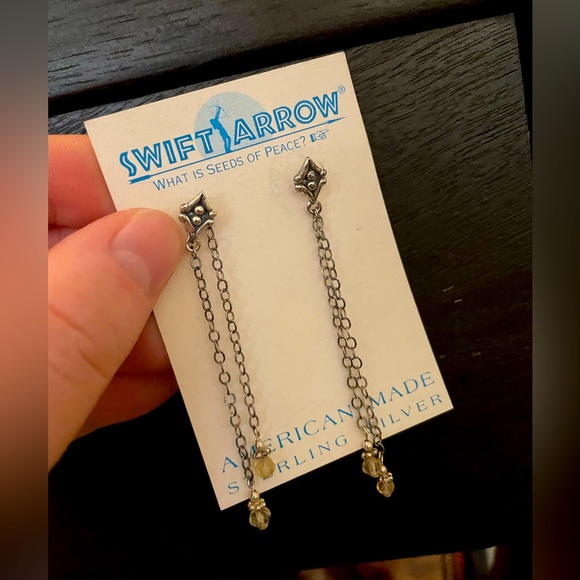 Silver Dangle Earrings. - Picture 1 of 3